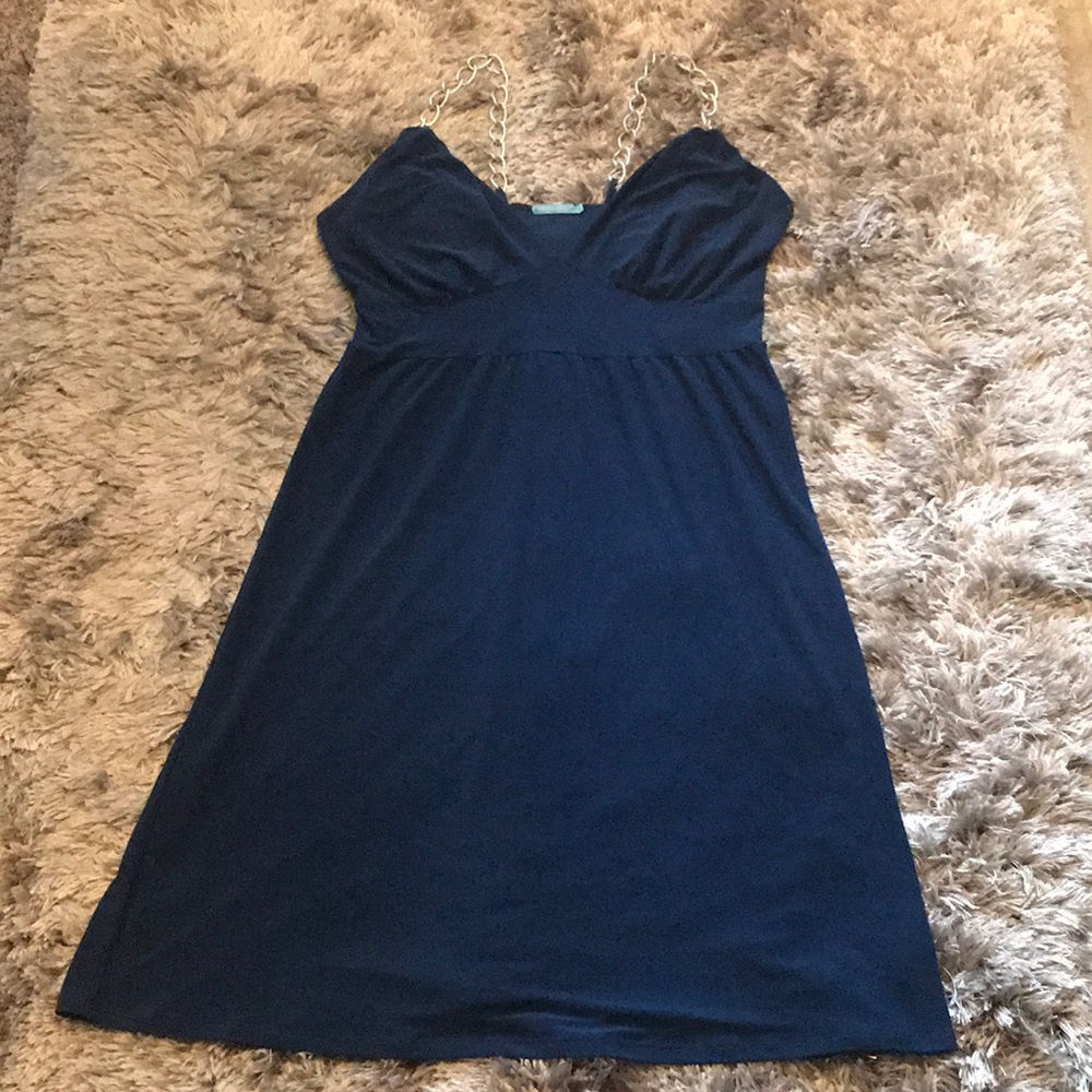 Deep Turquoise Chain Strap Dress